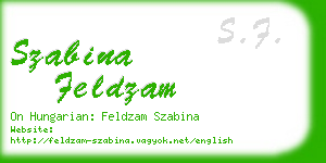 szabina feldzam business card